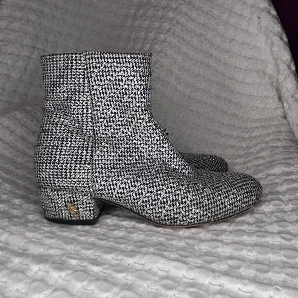 Kurt Geiger London Mini Burlington Girls Houndstooth Ankle Boots Size 13M